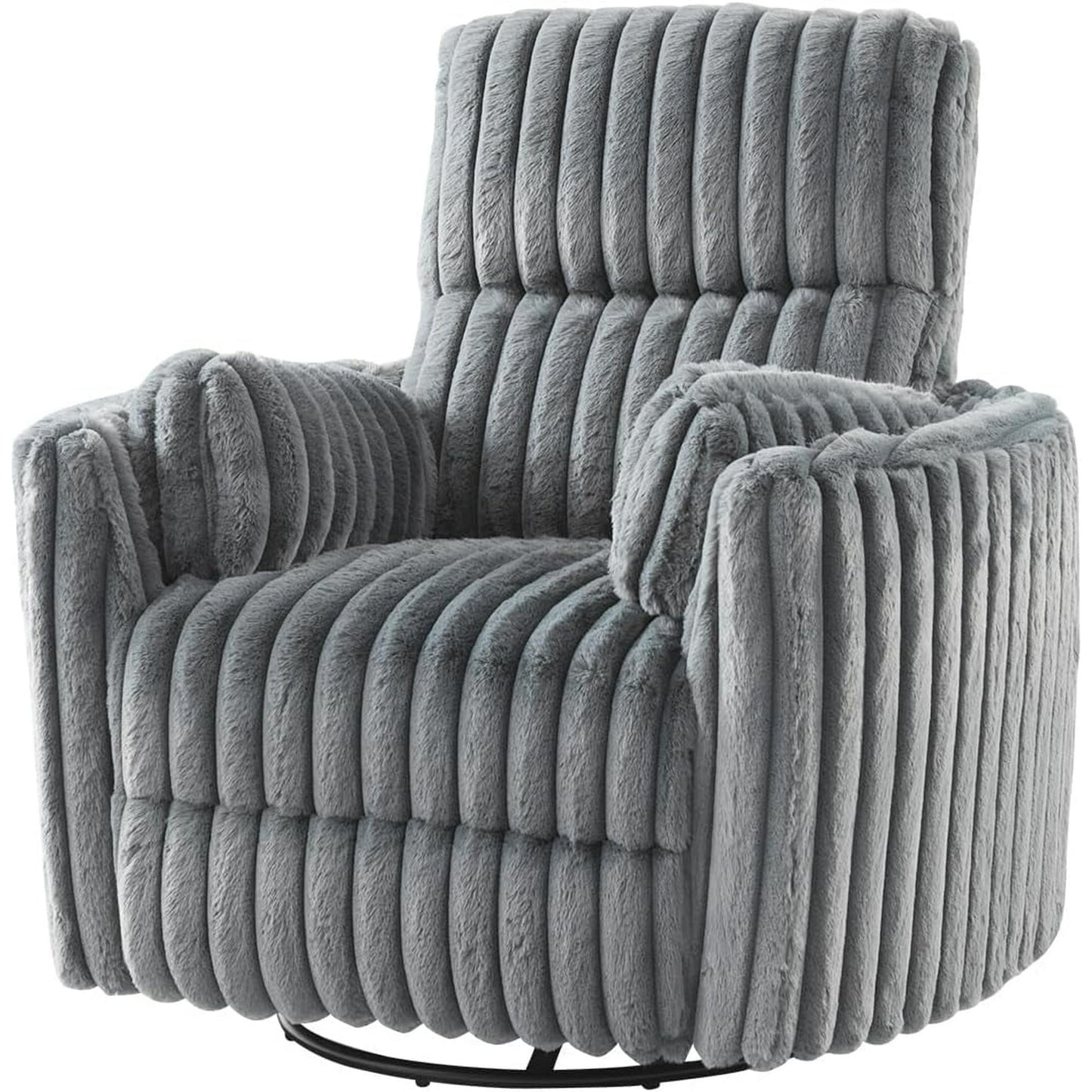 Papajet Power Swivel Recliner Chair with USB Charging & 2 Pillows, Glider Rocker for Nursery and Living Room
