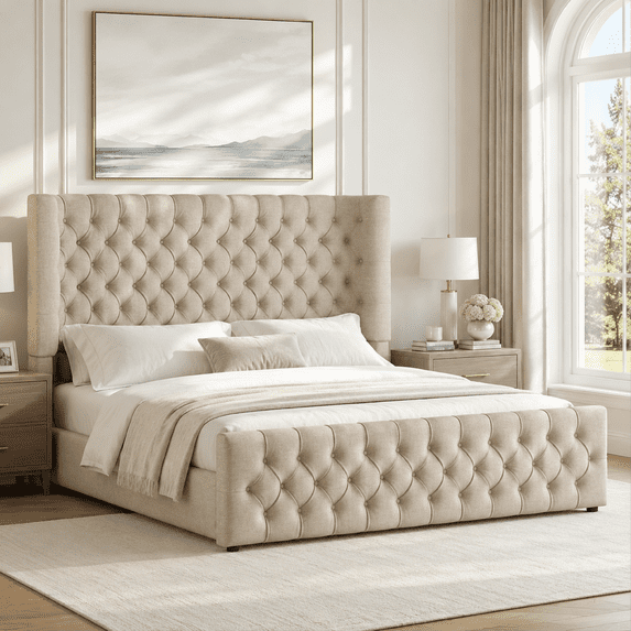 VanAcc 6.3" Thick Wrap Me Up Fluted Bed by Modern