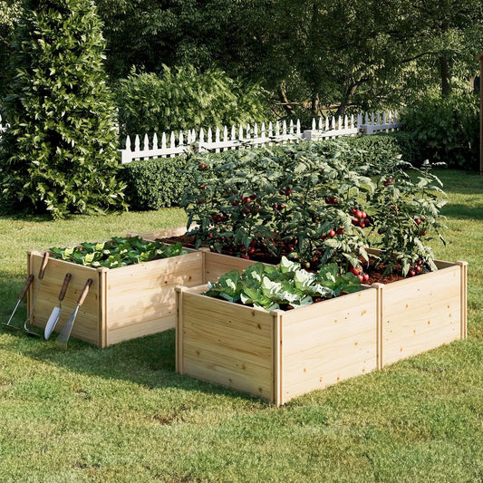 Jocisland Wooden Raised Garden Bed for Outdoor, Deep Large Planter Box for Gardening, Vegetables, Flowers, Herbs