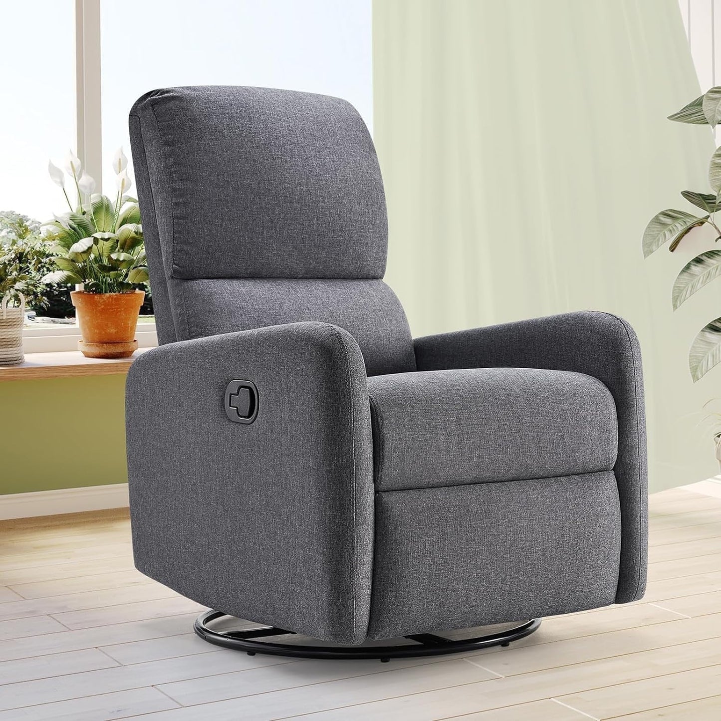 papajet Recliner Chair for Living Room,Nursery Glider with High Back Massage Swivel