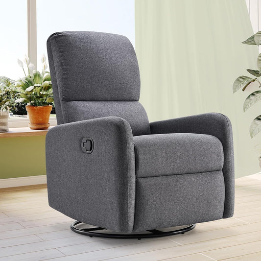papajet Recliner Chair for Living Room,Nursery Glider with High Back Massage Swivel